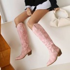 Fashionable cowgirl knee-high boots