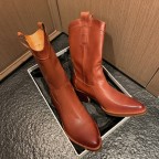 Genuine denim classic pointed toe calf boots