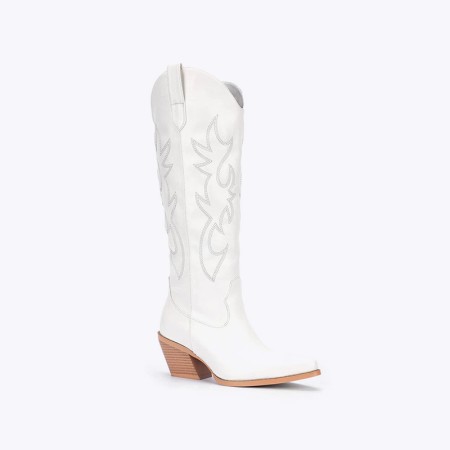 Over-the-knee high-heeled embroidered women's boots