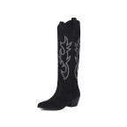 Over-the-knee high-heeled embroidered women's boots