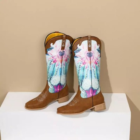 3D Printed Women's Western Cowboy Boots