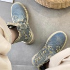 Thick cowhide leather zipper design women's boots