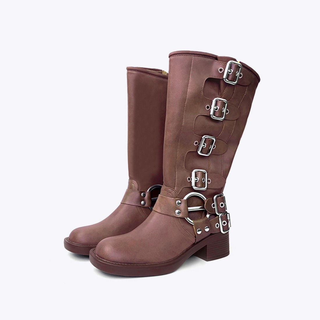 New wide-leg thigh-high western boots for women