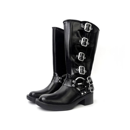 New wide-leg thigh-high western boots for women