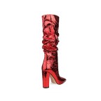 Zipper high heel calf boots