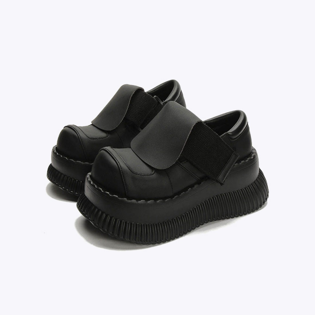 Women's thick-soled round-toe casual shoes