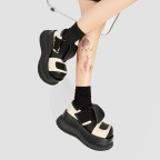 Women's thick-soled round-toe casual shoes