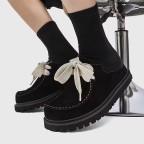 Square toe suede soft-soled casual shoes