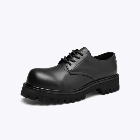 Round toe lace-up non-slip thick-soled casual shoes