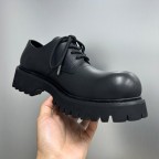 Round toe lace-up non-slip thick-soled casual shoes