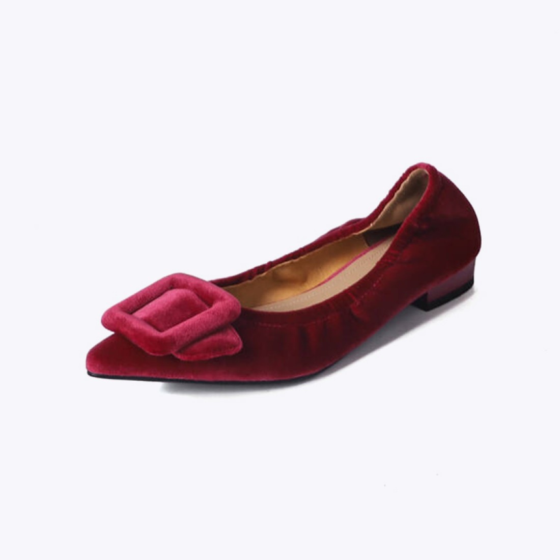 Soft and comfortable non-slip leather-lined flat shoes