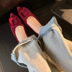 Soft and comfortable non-slip leather-lined flat shoes