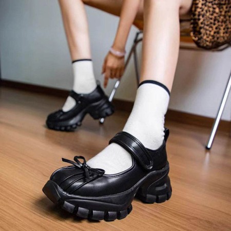 Round-toe lightweight Mary Jane loafers