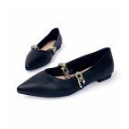 Plaid Bowknot Metal Toe Ladies Casual Shoes