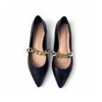 Plaid Bowknot Metal Toe Ladies Casual Shoes