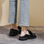 Exquisite bow metal embellishment platform casual shoes