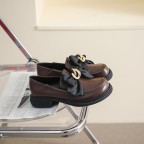 Exquisite bow metal embellishment platform casual shoes