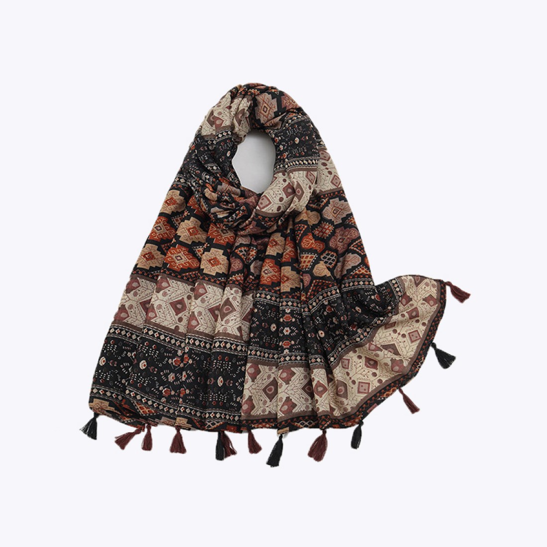 Women's Square Tulle Print Scarf