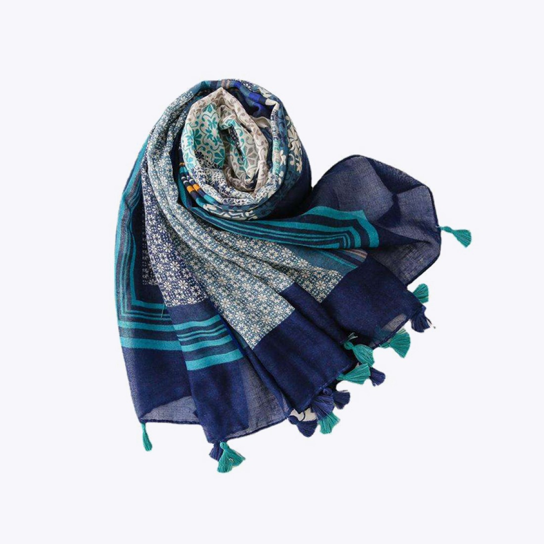 Women's long printed cashmere shawl