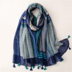 Women's long printed cashmere shawl
