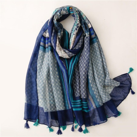 Women's long printed cashmere shawl
