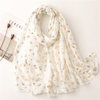 Women's solid color tassel printed shawl scarf