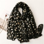 Women's solid color tassel printed shawl scarf