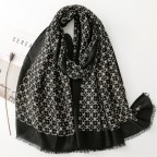 Women's cotton and linen beach shawl scarf