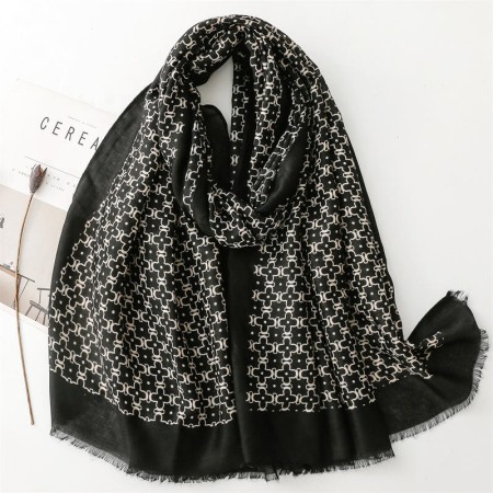 Women's cotton and linen beach shawl scarf