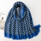 Women's cotton and linen beach shawl scarf