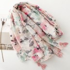 High-quality floral print scarf