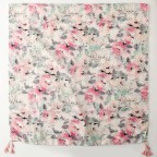 High-quality floral print scarf