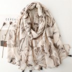 Tie-dye ombré pearl chiffon scarf