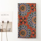 Retro soft colorful printed silk scarf