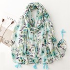 Summer Printed Viscose Tassel Shawl