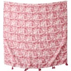 Balinese Print Long Silk Polyester Shawl