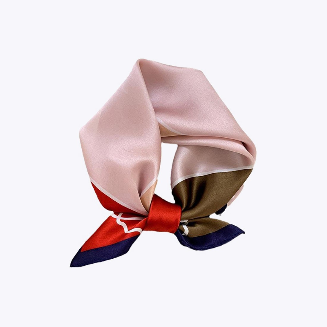 Korean elegant solid color short square scarf