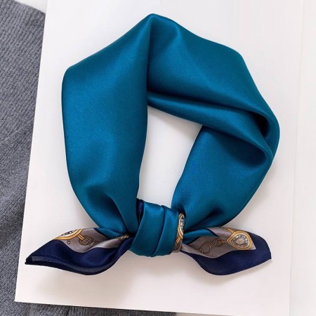 Korean elegant solid color short square scarf