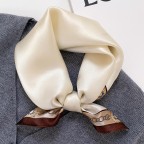 Korean elegant solid color short square scarf