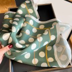 Vintage Polka Dot Women's Silk Square Scarf