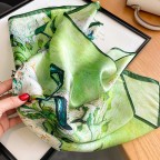 Digitally printed hand-trimmed fashion scarf