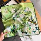 Digitally printed hand-trimmed fashion scarf