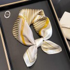 Striped Print Silk Women's Headscarf