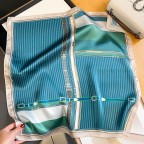 Striped Print Silk Women's Headscarf