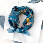 Square modern vase print silk scarf