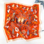 Square modern vase print silk scarf