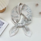 Cashew Flower Women's Satin Silk Square Scarf