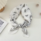 Cashew Flower Women's Satin Silk Square Scarf