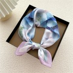 Elegant silk hand square scarf