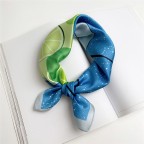 Cute cat cartoon landscape print scarf